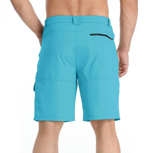 TACVASEN Ice Blue Utility Cargo Shorts Quick Drying