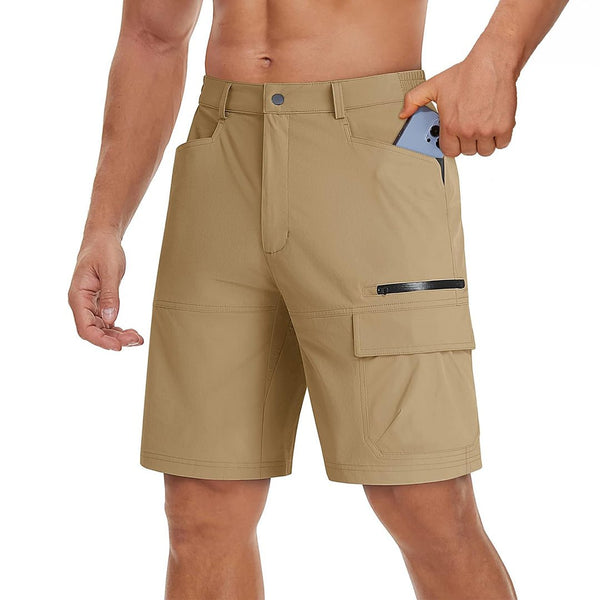 TACVASEN Khaki Utility Cargo Shorts Quick Drying