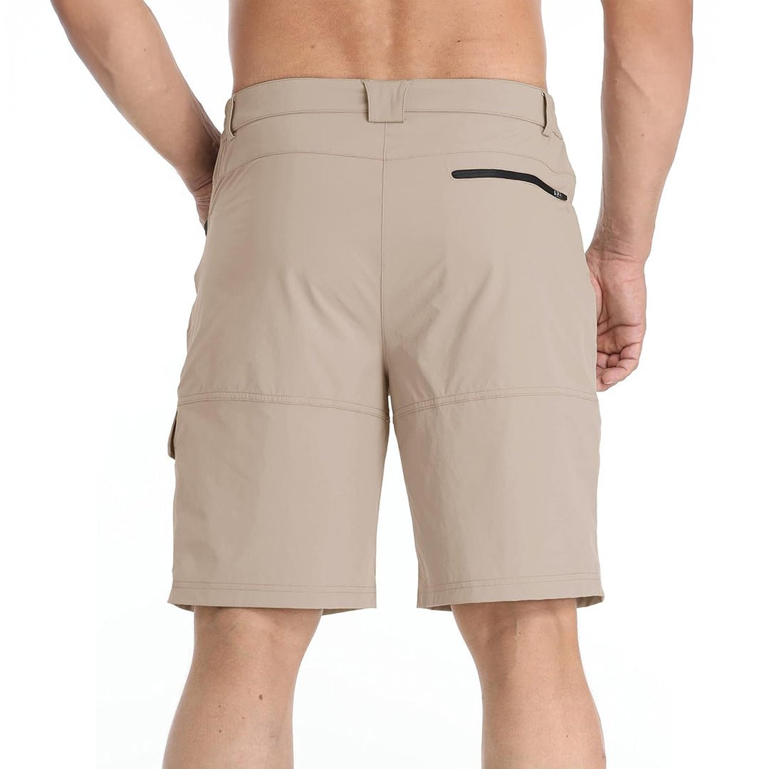 TACVASEN Light Khaki Utility Cargo Shorts Quick Drying
