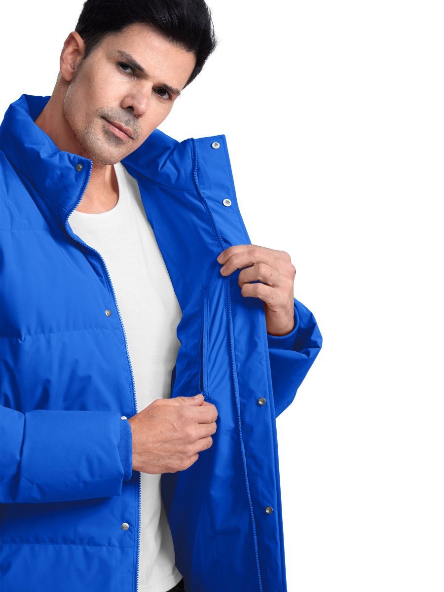 TACVASEN Bright Blue Men's Puffer Jacket Water Resistant Windproof Down Jackets