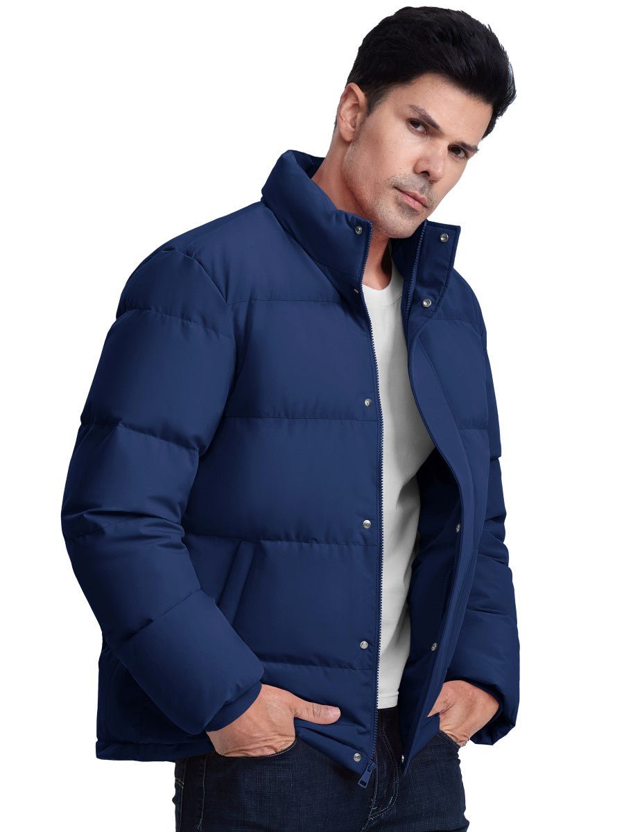 TACVASEN Navy Men's Puffer Jacket Water Resistant Windproof Down Jackets