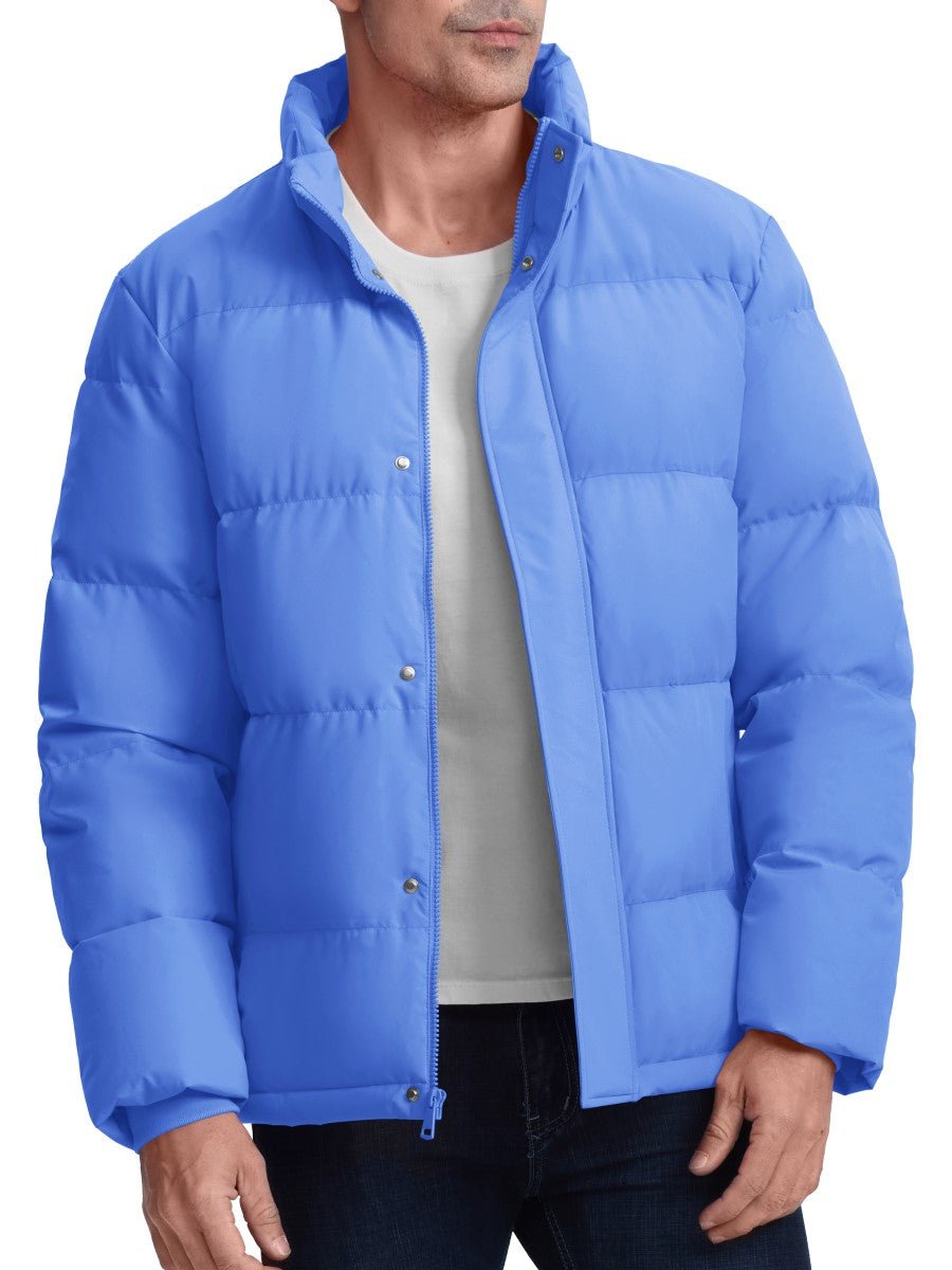TACVASEN Light Blue Men's Puffer Jacket Water Resistant Windproof Down Jackets