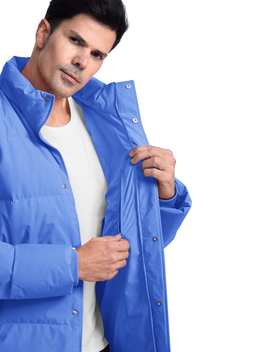 TACVASEN Light Blue Men's Puffer Jacket Water Resistant Windproof Down Jackets