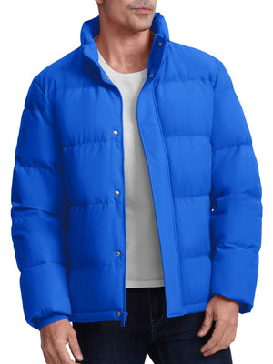TACVASEN Bright Blue Men's Puffer Jacket Water Resistant Windproof Down Jackets