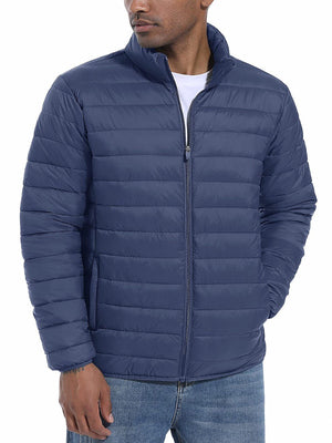 TACVASEN Blue Grey Men's Puffer Water Repellent Windproof Insulated Jacket