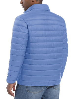 TACVASEN Light Blue Men's Puffer Water Repellent Windproof Insulated Jacket