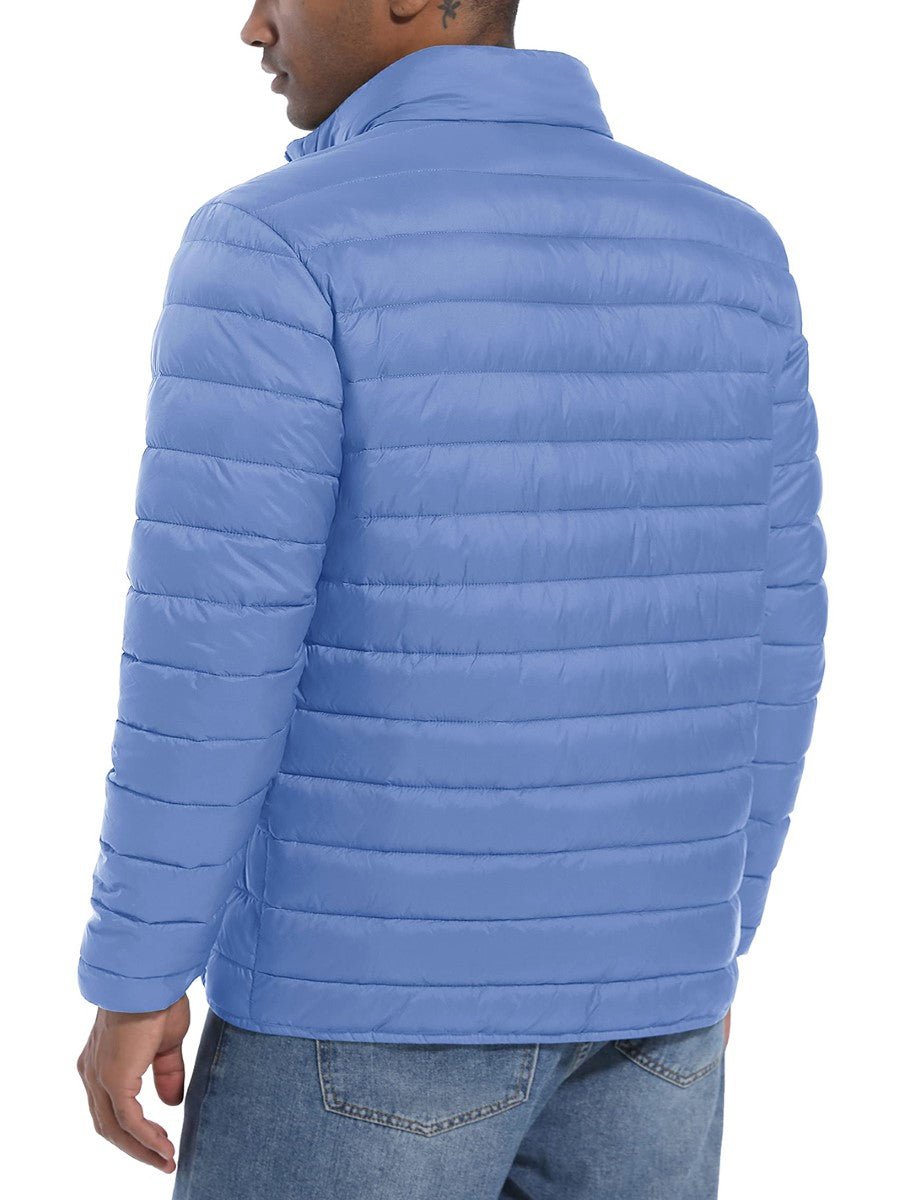 TACVASEN Light Blue Men's Puffer Water Repellent Windproof Insulated Jacket