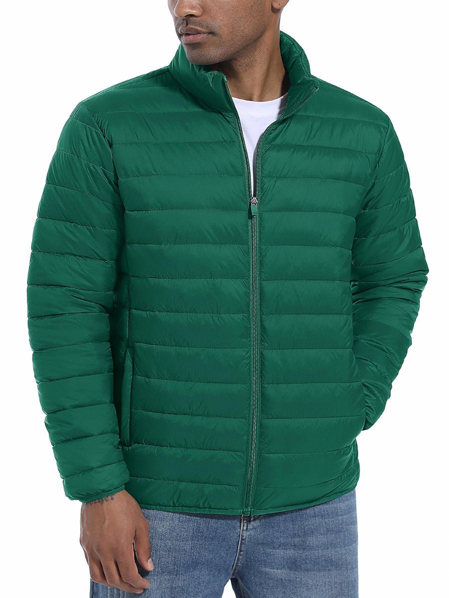 TACVASEN Emerald Green Men's Puffer Water Repellent Windproof Insulated Jacket