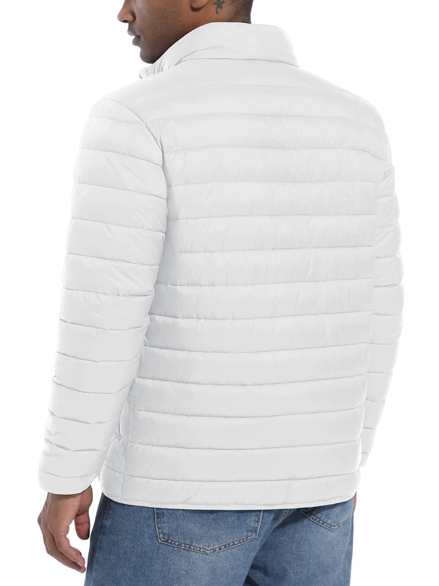 TACVASEN White Men's Puffer Water Repellent Windproof Insulated Jacket
