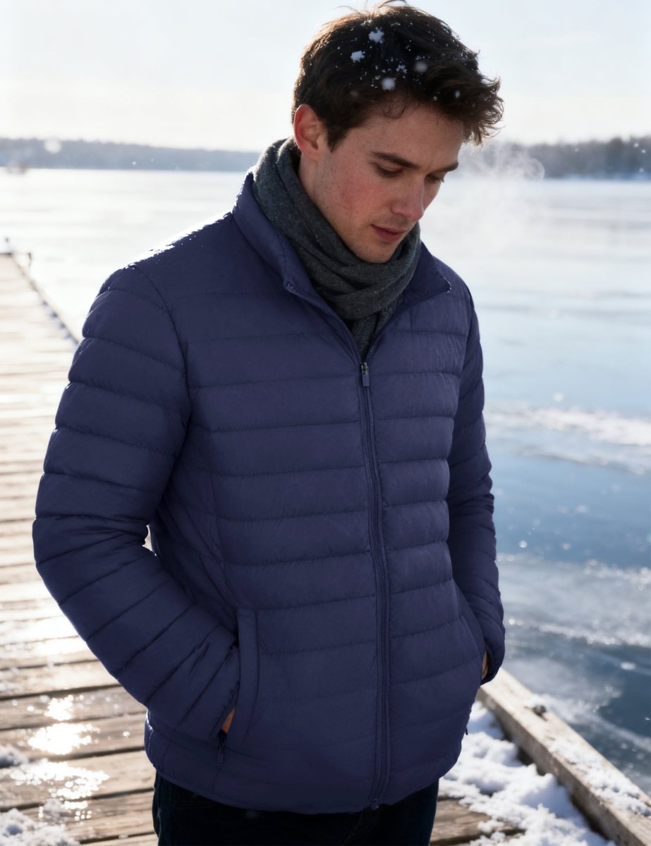 TACVASEN Navy Men's Puffer Water Repellent Windproof Insulated Jacket