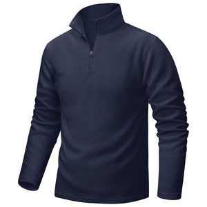 TACVASEN Navy Men's Pullover Workout Fleece 1/4 Zip Uncw Vintage Sweatshirts