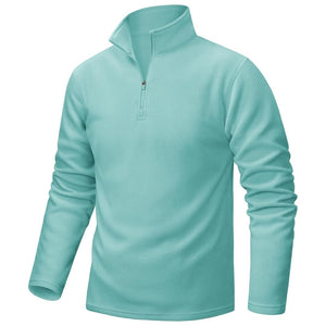 TACVASEN Grey Green Men's Pullover Workout Fleece 1/4 Zip Uncw Vintage Sweatshirts