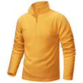 TACVASEN Yellow Men's Pullover Workout Fleece 1/4 Zip Uncw Vintage Sweatshirts
