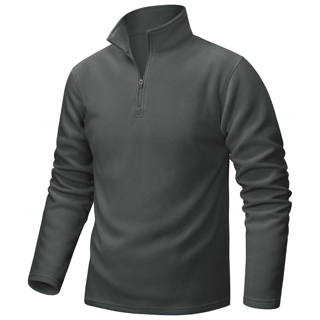 TACVASEN Dark Grey Men's Pullover Workout Fleece 1/4 Zip Uncw Vintage Sweatshirts