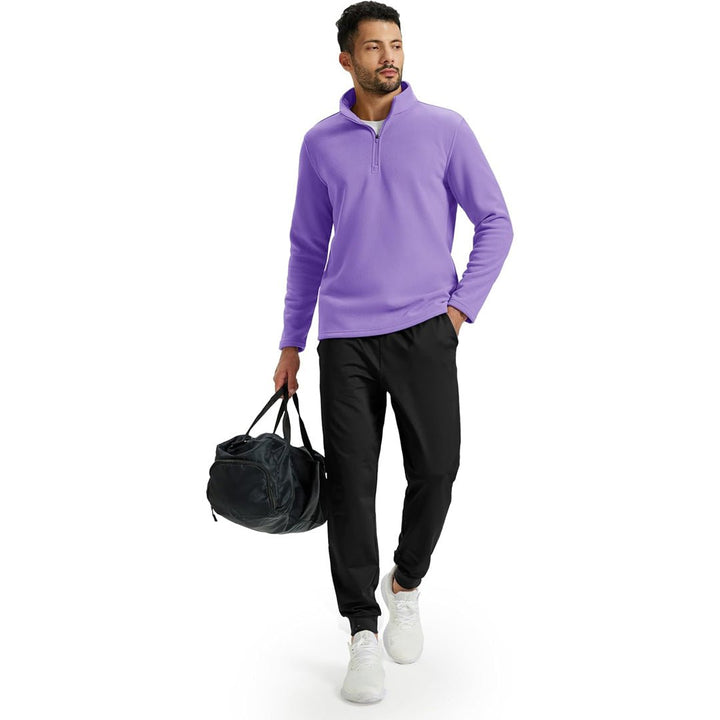 Men's Pullover Workout Fleece 1/4 Zip Uncw Sweatshirts Vintage - AT23M3112