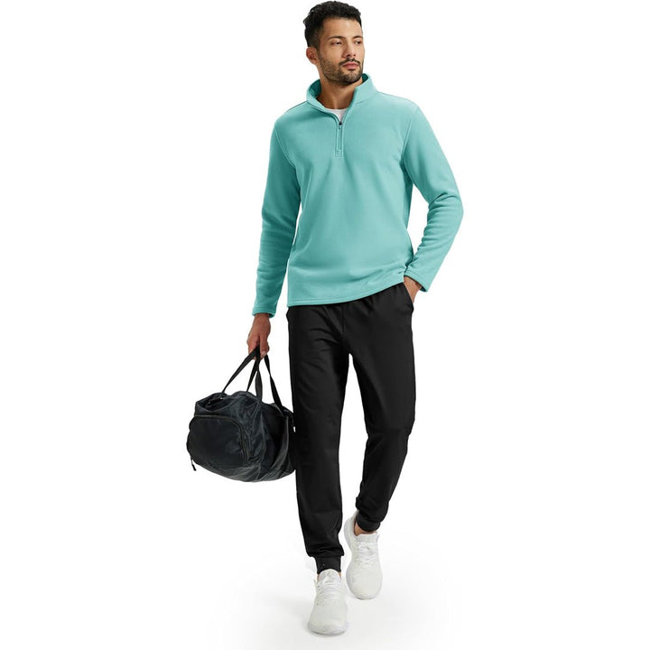 Men's Pullover Workout Fleece 1/4 Zip Uncw Sweatshirts Vintage - AT23M3112