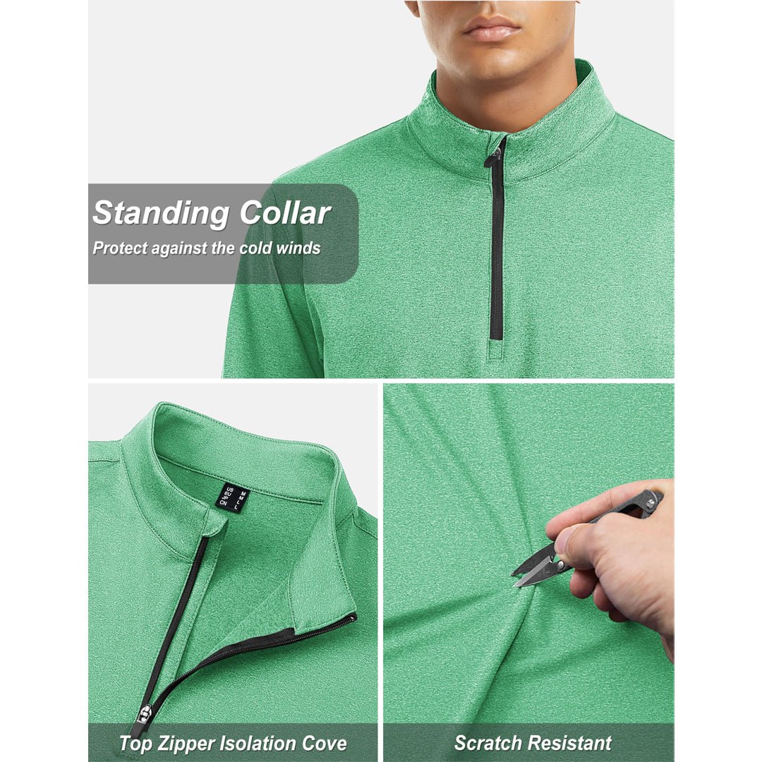 TACVASEN Navy Men's Quarter Zip Thermal Fleece Lined Pullover Sweatshirt