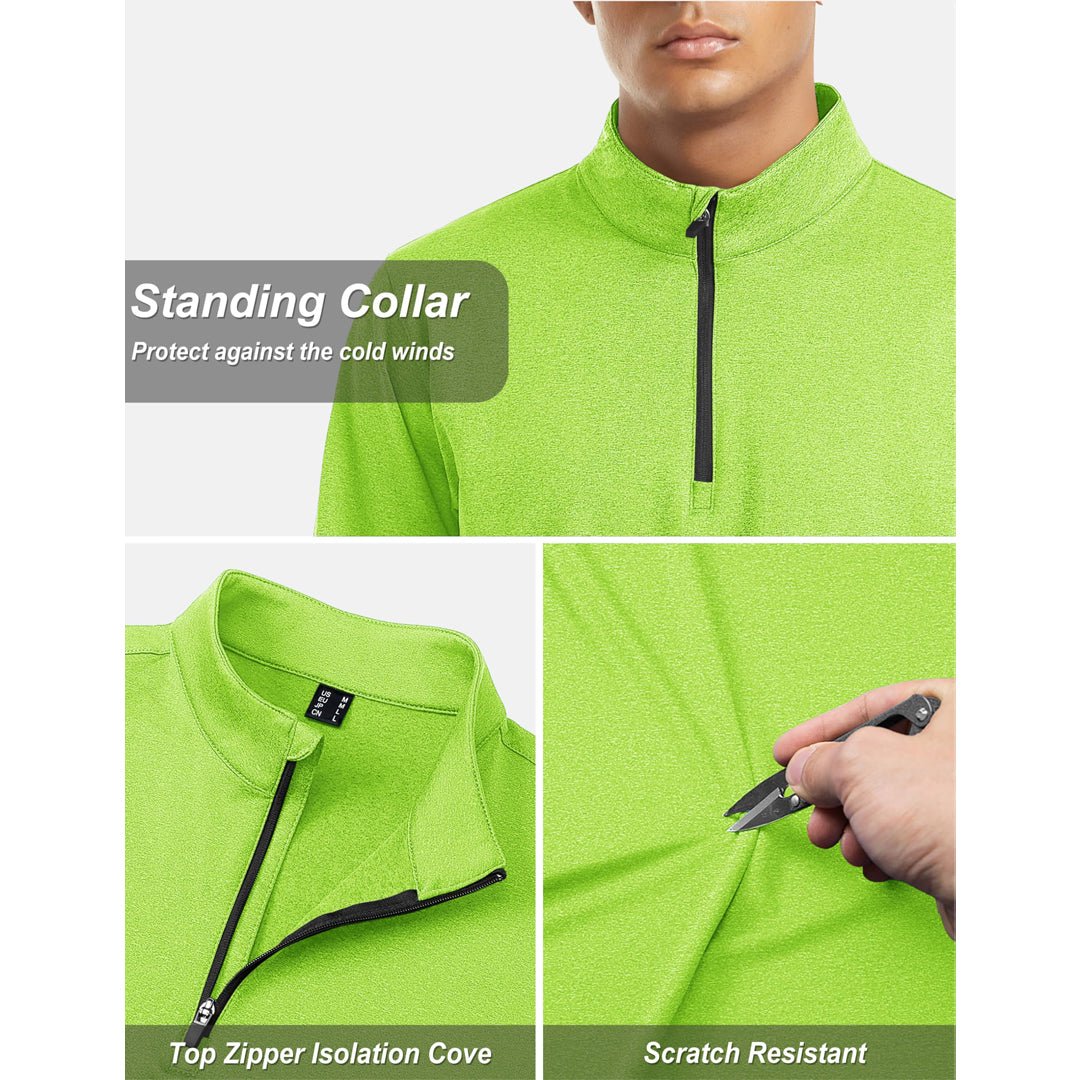 TACVASEN Navy Men's Quarter Zip Thermal Fleece Lined Pullover Sweatshirt