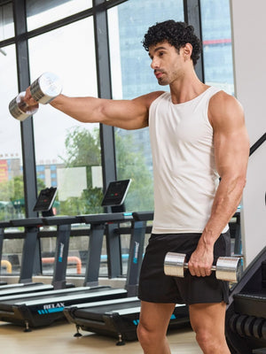 TACVASEN White Men's Quick Dry Compression Tank Top