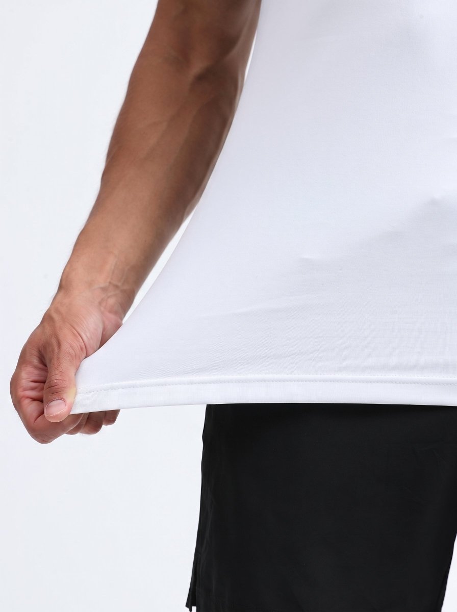 TACVASEN White Men's Quick Dry Compression Tank Top