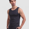 TACVASEN Black Men's Quick Dry Compression Tank Top