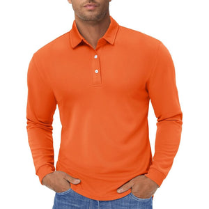 Men's Quick-Dry Long Sleeve Polo Shirt for Golf & Work - google men long sleeve