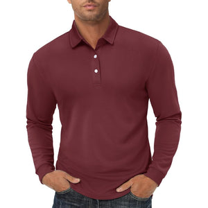 Men's Quick-Dry Long Sleeve Polo Shirt for Golf & Work - google men long sleeve