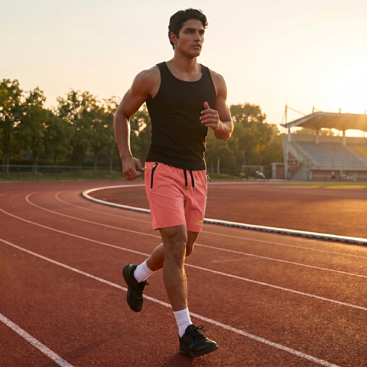 TACVASEN Watermelon Red Men's Quick Dry Lightweight Water Resistant Running Shorts
