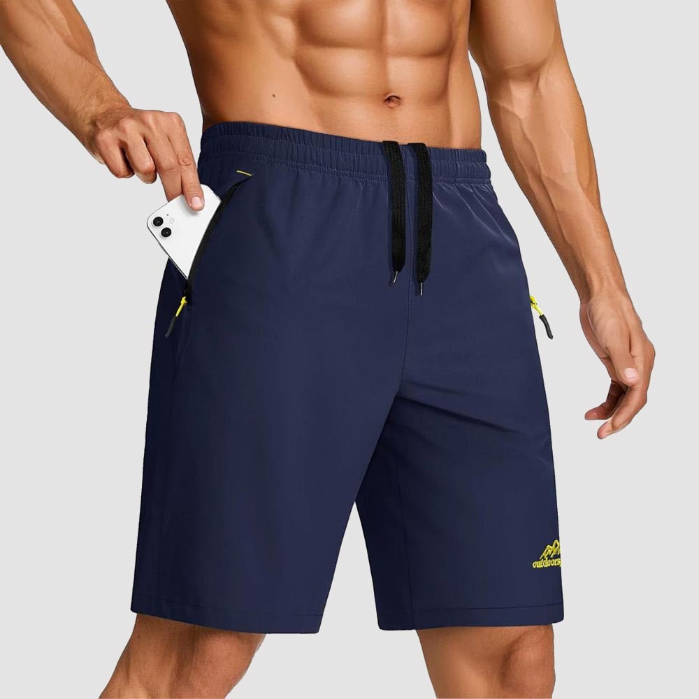 TACVASEN Navy Men's Quick Dry Lightweight Water Resistant Running Shorts