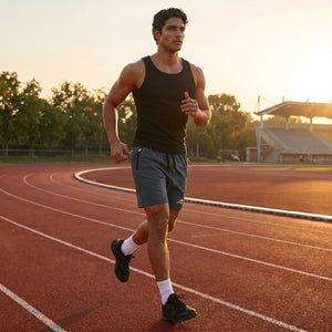TACVASEN Dark Grey Men's Quick Dry Lightweight Water Resistant Running Shorts