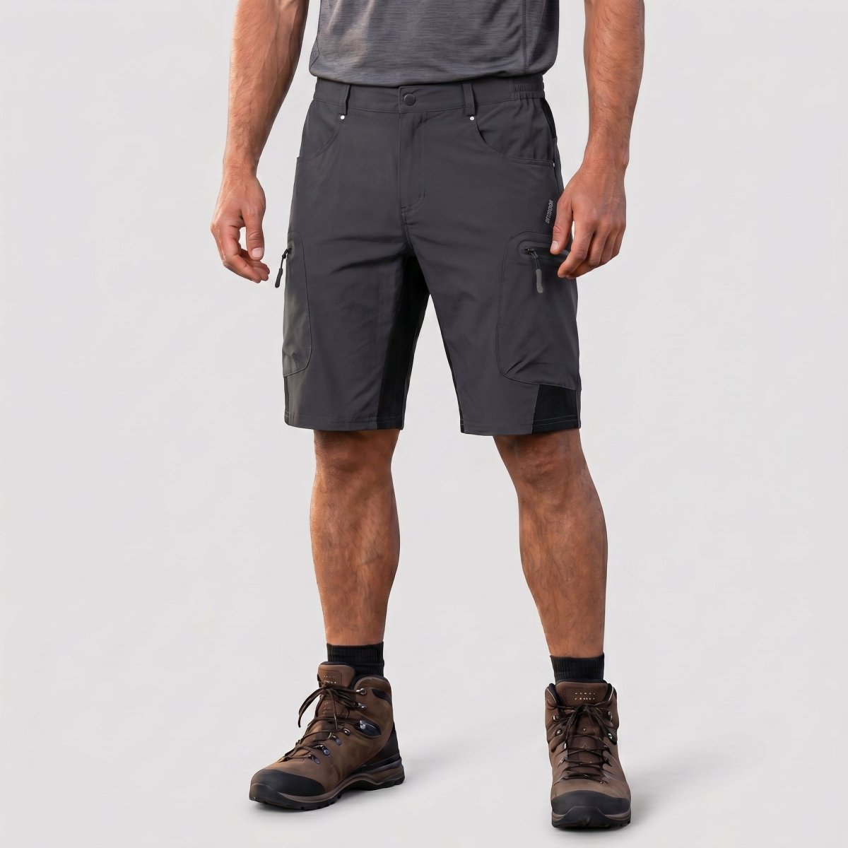 TACVASEN Dark Grey Mens Quick - dry Outdoor Cargo Shorts
