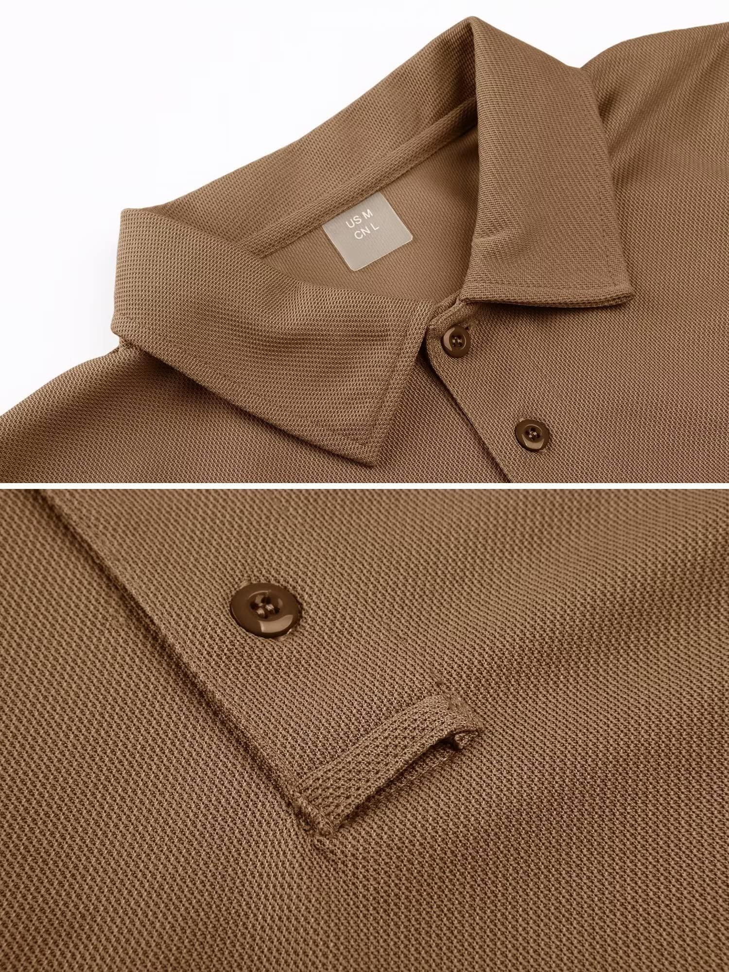 TACVASEN Black Quick Dry Tactical Polo Top Short Sleeve Shirt