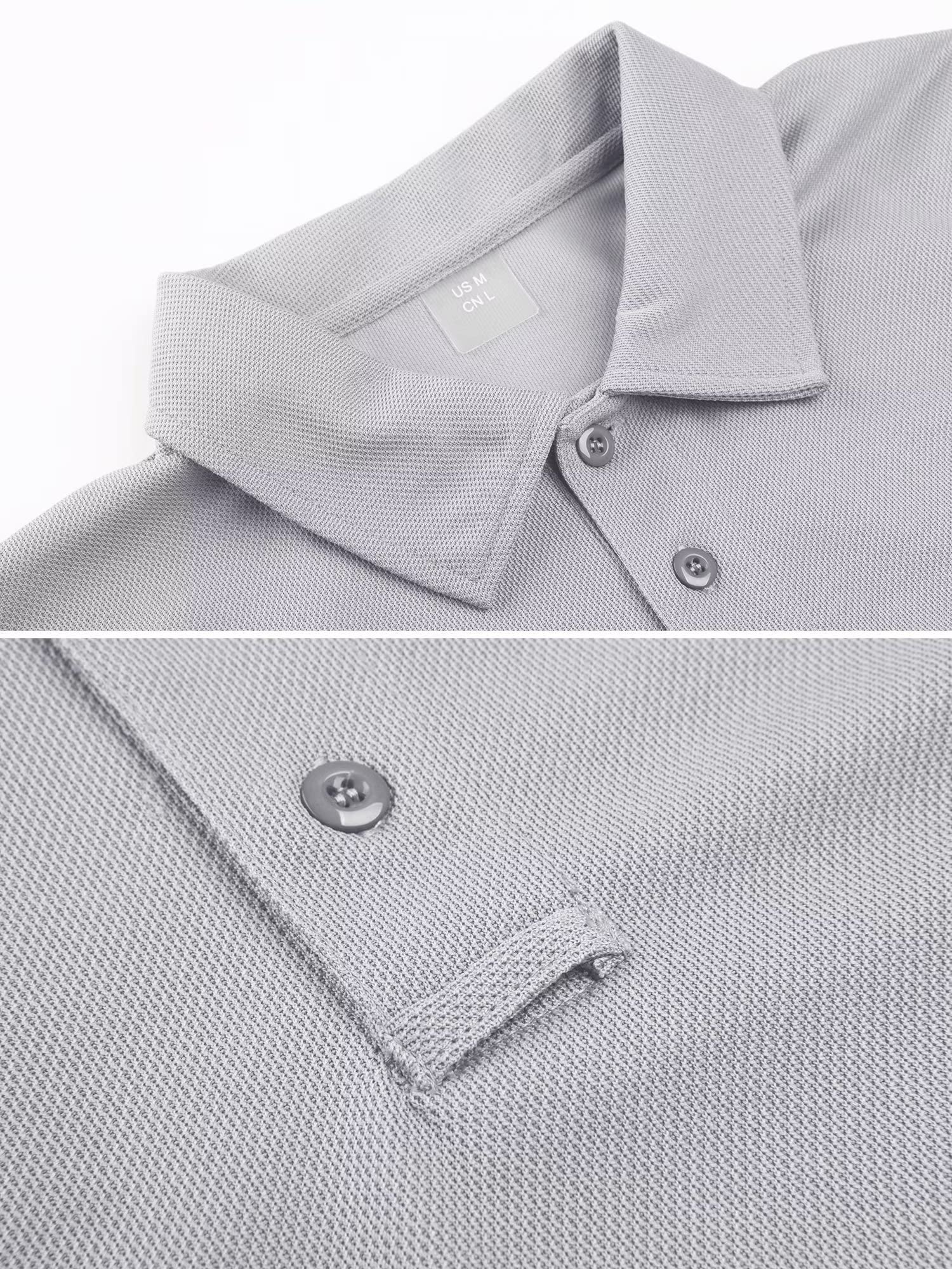 TACVASEN Black Quick Dry Tactical Polo Top Short Sleeve Shirt