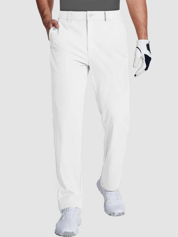 TACVASEN White Men's Quick Dry Straight Fit Golf Casual Pants