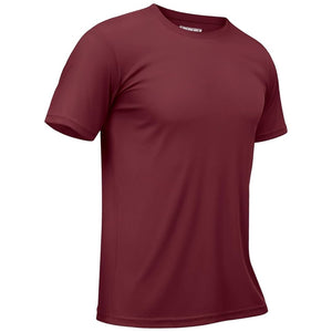 TACVASEN Wine Red Men's Quick - Dry Sun Protection Rash Guard T-Shirts