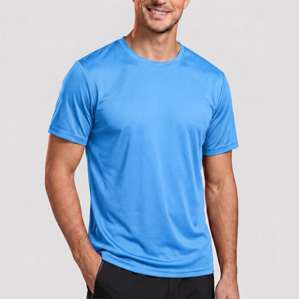 TACVASEN Azure Men's Quick - Dry Sun Protection Rash Guard T-Shirts