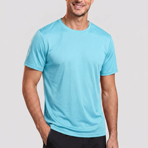 TACVASEN Ice Blue Men's Quick - Dry Sun Protection Rash Guard T-Shirts
