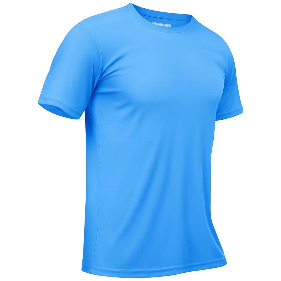 TACVASEN Azure Men's Quick - Dry Sun Protection Rash Guard T-Shirts