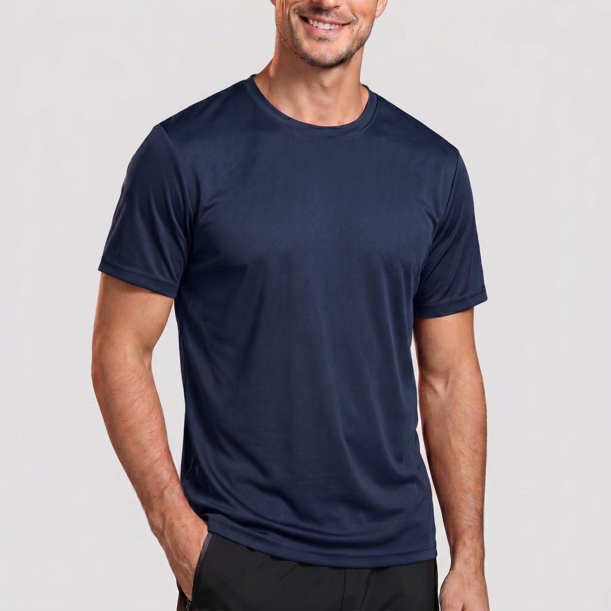 TACVASEN Navy Men's Quick - Dry Sun Protection Rash Guard T-Shirts