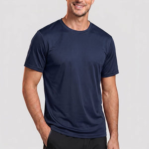 TACVASEN Navy Men's Quick - Dry Sun Protection Rash Guard T-Shirts