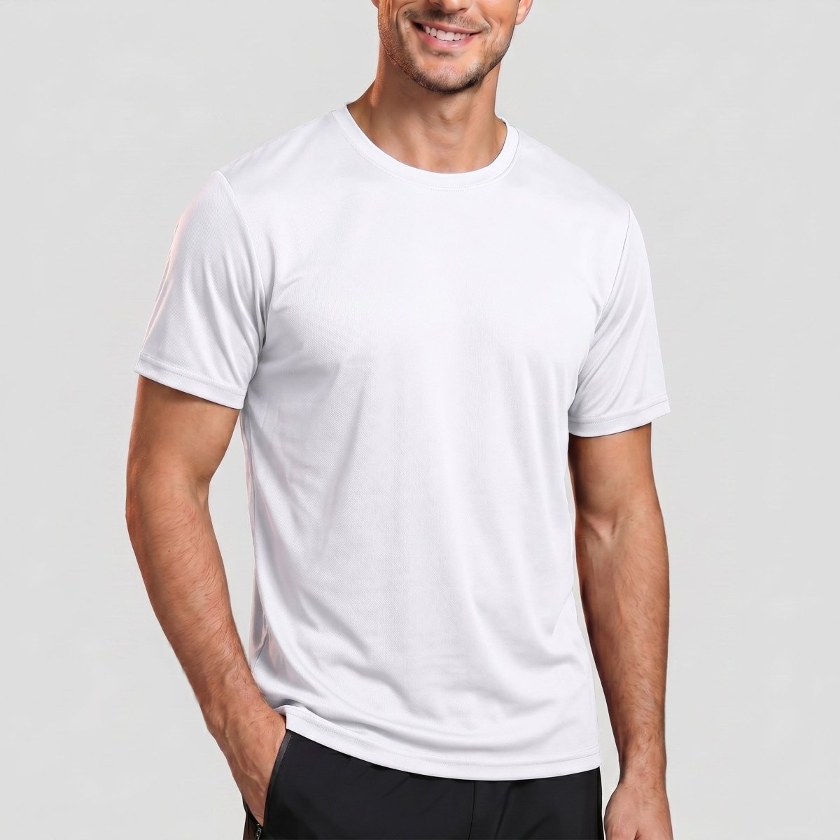 TACVASEN White Men's Quick - Dry Sun Protection Rash Guard T-Shirts