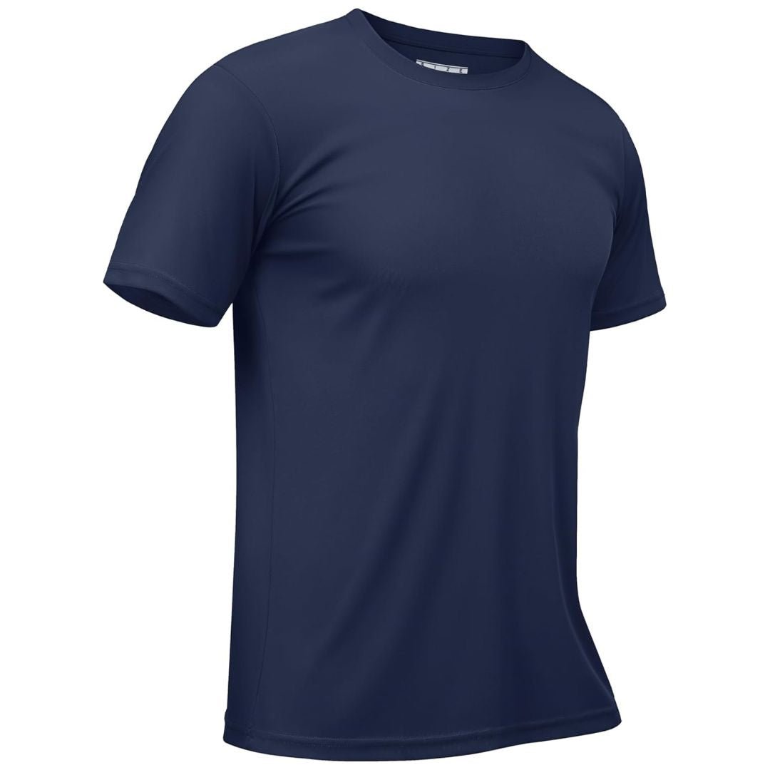 TACVASEN Navy Men's Quick - Dry Sun Protection Rash Guard T-Shirts