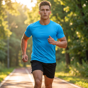 TACVASEN Azure Men's Quick - Dry Sun Protection Rash Guard T-Shirts