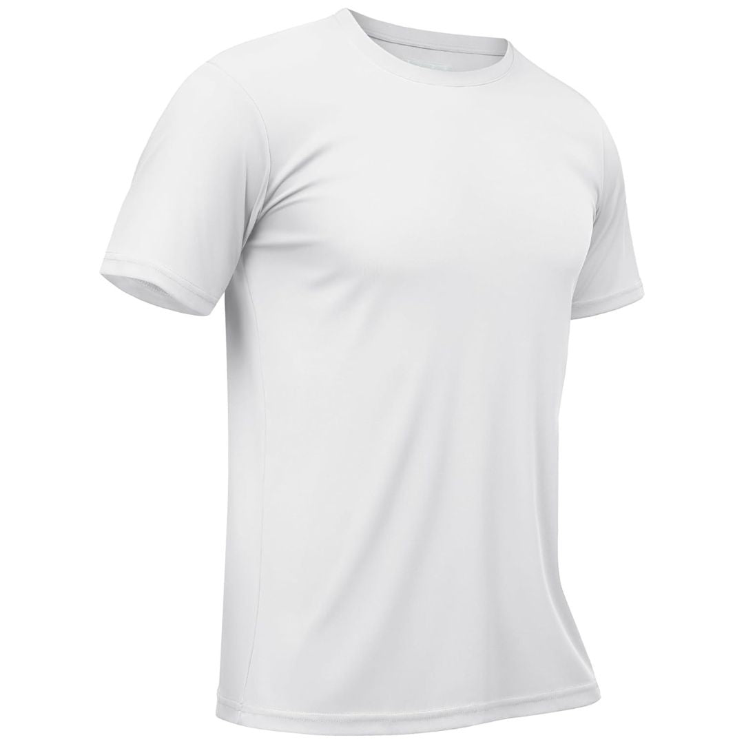 TACVASEN White Men's Quick - Dry Sun Protection Rash Guard T-Shirts