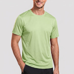TACVASEN Light Green Men's Quick - Dry Sun Protection Rash Guard T-Shirts