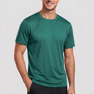 TACVASEN Emerald Green Men's Quick - Dry Sun Protection Rash Guard T-Shirts