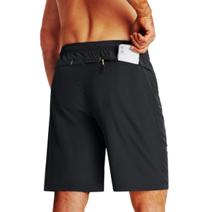 TACVASEN Black Men's Quick Dry Lightweight Water Resistant Running Shorts