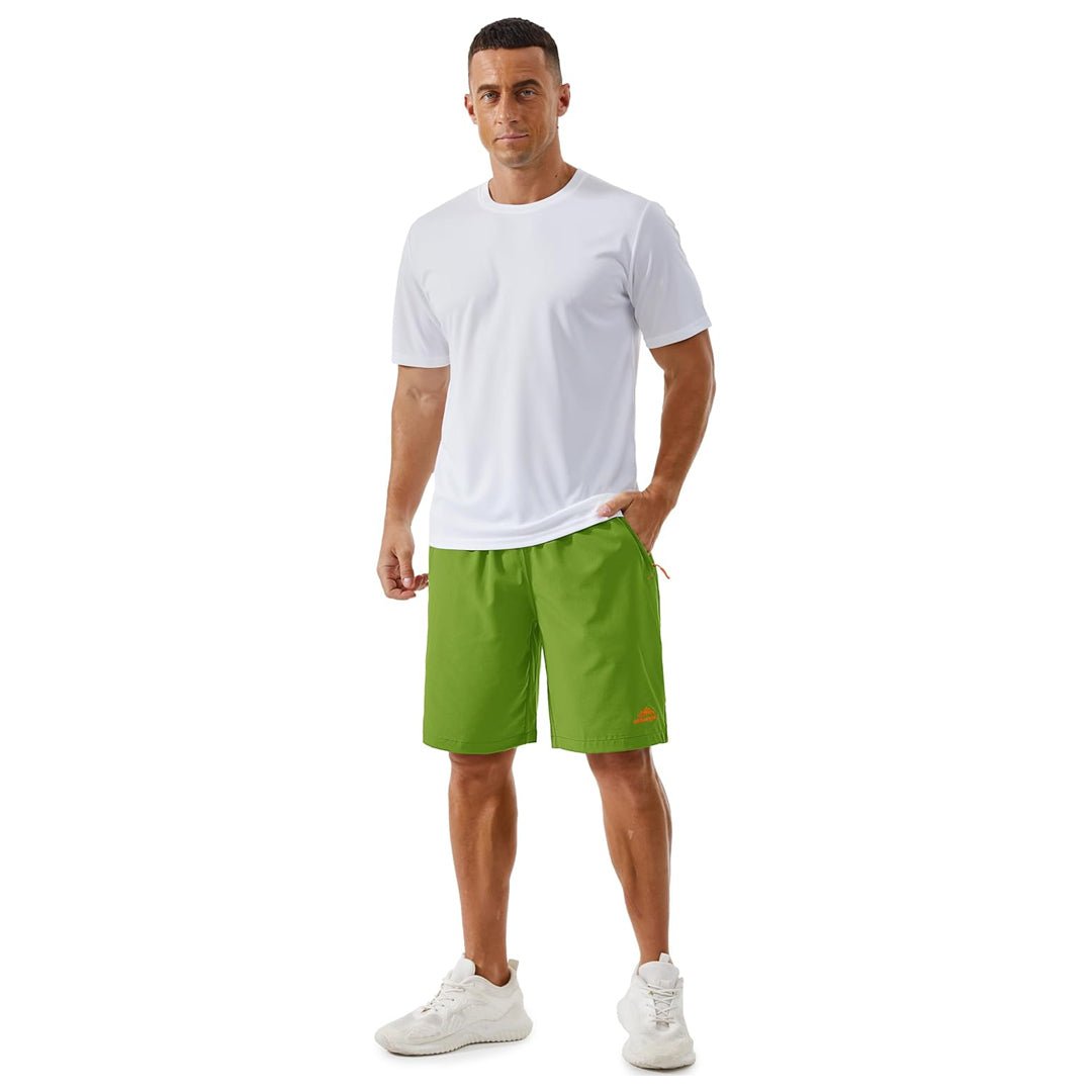 TACVASEN Fruit Green Men's Running Workout Shorts Quick Dry with Pockets