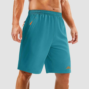 TACVASEN Lake Blue Men's Running Workout Shorts Quick Dry with Pockets