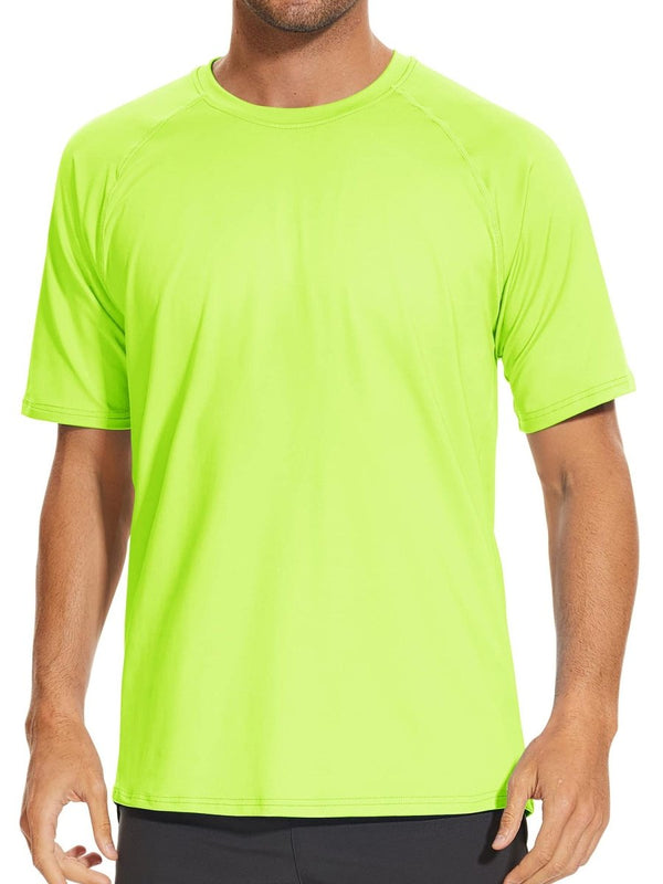 TACVASEN Fl Green Men's Short Sleeve UPF 50+ Sun Protection Shirts